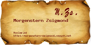 Morgenstern Zsigmond névjegykártya
